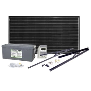 Solcelleanlegg 12V komplett, 185 watt, AGM 260At