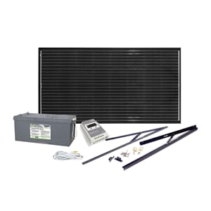 Solcelleanlegg 12V, 380 watt, litium heat 300At