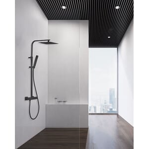 Ergo-Q takdusj firkantet, sort matt