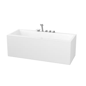 Badekar KVADRAT DUO 180 180x75x62cm hvit