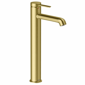 Iris servantkran høy, børstet messing