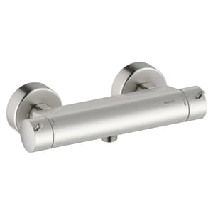 Iris termostatkran for dusj, børstet stål