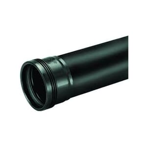 75X1000 PP RØR M/MUFFFE SORT WAFIX