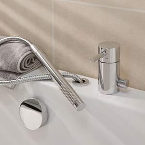 Ettgrepsarmatur med hånddusj, KROM