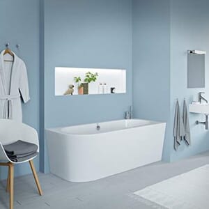 Lago hjørne høyre badekar 1650x750mm ink