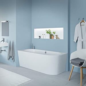 Lago hjørne venstre badekar 1800x800mm i