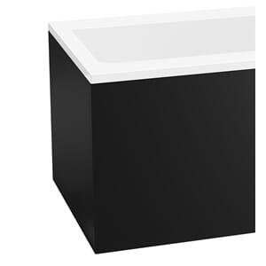 Endepanel KVADRAT DUO H/V 70x59cm (høyre/venstre) sort matt