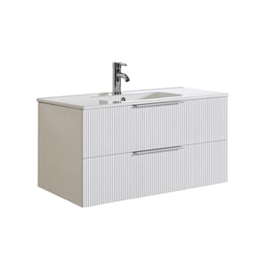 Fovere Ribb servantskap 90cm hvit matt