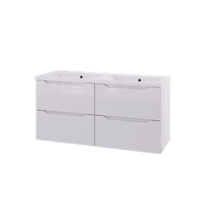 EMMA HVIT MATT SERVANTSKAP 120CM DBL (2*60CM)