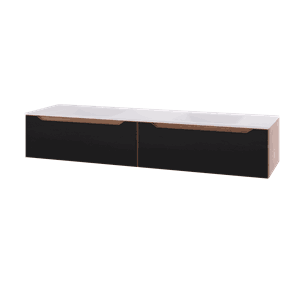 EMMA SVART EIK US 160 DBL 2 SKUFF (2*80CM 1 SKUFF)