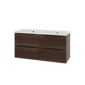 MARI VALNØTT 120 4 SKUFFER DBL