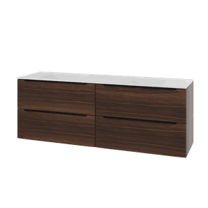 MARI VALNØTT 160 DBL 4 SKUFF  (2*80CM 2 SKUFF)