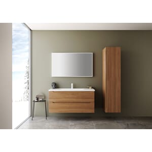 Emma 120cm eik møbel med høyskap og speil