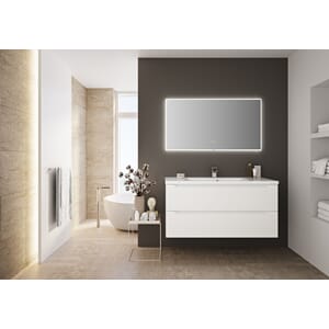 Emma 120cm hvit HG møbel med Framfjord speil