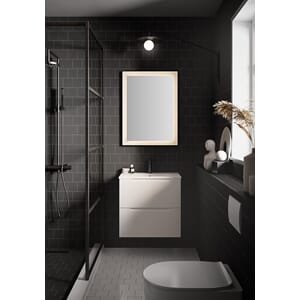 Emma 80 cm hvit matt smal møbel med Hopra speil