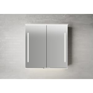 SPEILSKAP SVART MATT M/INTEGRERT BELYSNING 60CM