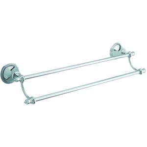 Tradition håndklestang dobbel, krom