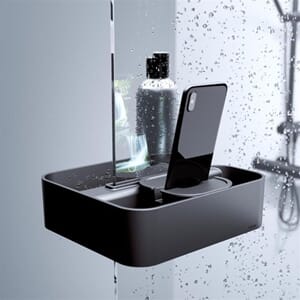 Tiger 2-Store Clipon dusjkurv matt sort