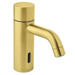 Silhouet touchless public servantkran, børstet messing