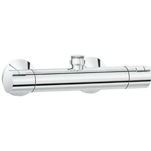 Mini Luxe termostatkran, stuss opp, krom