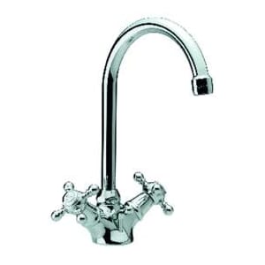 Tradition servantkran ekstra høy C-tut m/oppløft, krom