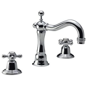 Tradition servantkran 3-hulls m/fast tut, krom