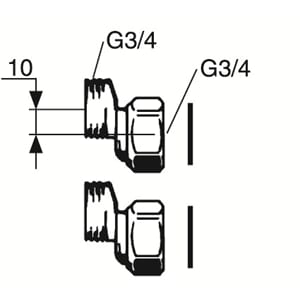 FMM EKSENTERKUPLING S/S 10 2 STK-FORPAKNING