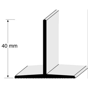 DUSCHLIST T PVC 40MM GRÅ L2M