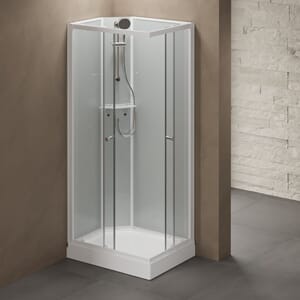 Otra kabinett 70x90cm firk.hvite bakv.med klart glass