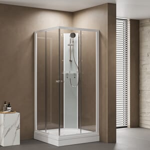 Otra kabinett 80x80cm firk.med klart glass