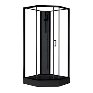 Dusjkabinett Elsa Black - 90 x 90 x 205 cm