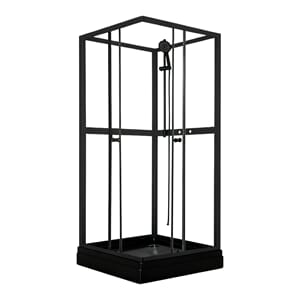 Dusjkabinett Jasmine Black 80 x 80 x 195 cm