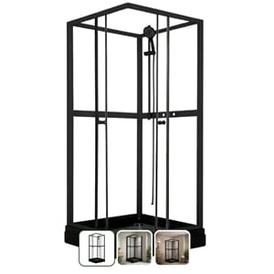 Dusjkabinett Jasmine Black 90 x 90 x 195 cm