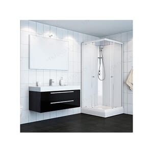 Dusjkabinett KIEV 70x90x210cm venstre hvit/hvit