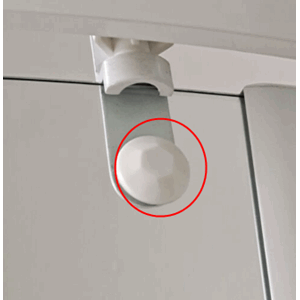 Glider for dusjkabinett Model A&B hvit