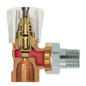 3/8 RADIATORVENTIL RVO VINKEL M/ANSLUTNING