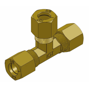 T-kobling 3/8'' m/støttehylse
