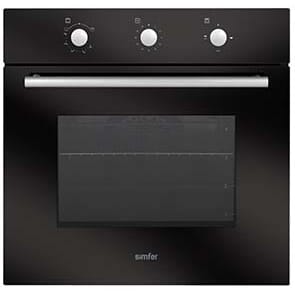 Innbyggingsovn gass Chef, sort