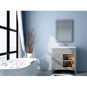 Speil til Aurora baderom, antrasitt