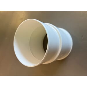 Overgang 110/118 mm hvit
