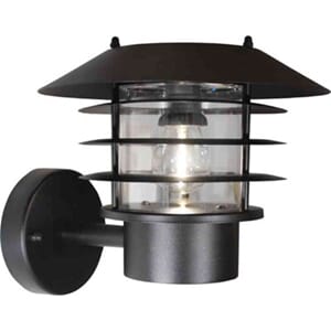 SOLCELLELAMPE VEGG SVART FURULIDEN