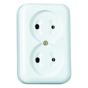 Stikkontakt dobbel 12 volt, 2pk