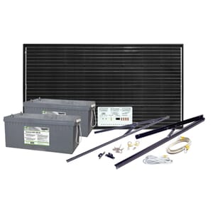 Solcelleanlegg 12V, 185 watt, 2 x AGM 260At