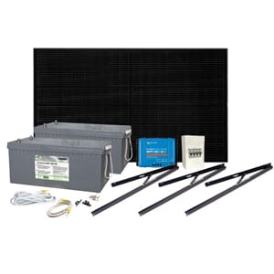 Solcelleanlegg 12V, 430 watt, 2 x AGM 260At