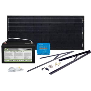 Solcelleanlegg 12V, 100 watt, litium 100At