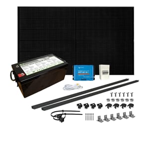 Solcelleanlegg 12/230V, 860 watt, litium heat 400At