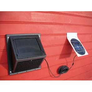 Ventilator soldrevet Minivent med separat solpanel - sort