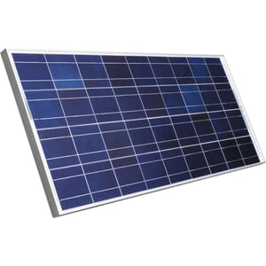 Solcellepanel, batterier, lamper etc