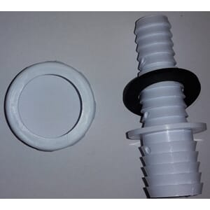 BF Rett slangenippel 15-22 mm m/1mutter