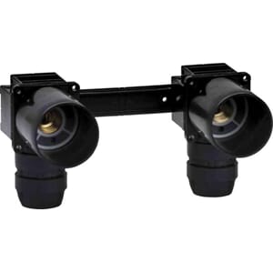 Veggboks dobbel 15X2.5 mm rør i rør